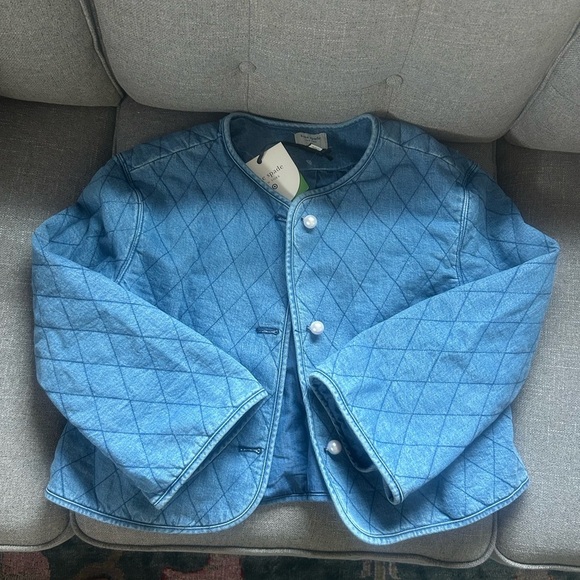 Kate Spade X Target Quilted Blue Jacket- size L - Picture 7 of 8